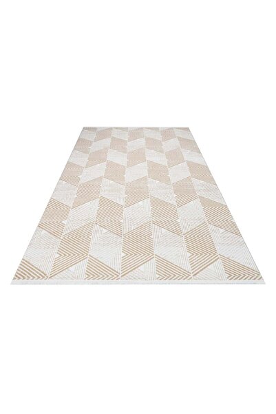 halinet Halı.Net Cream Modern Washable Non-Slip Living Room Carpet Cr-Filika-...