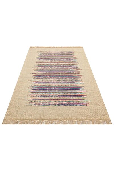 halinet Halı.Net Beige Modern Washable Non-Slip Living Room Carpet Eco-Brookl...
