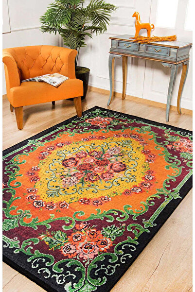 halinet Halı.Net Multi-Colored Ethnic Bohemian Washable Non-Slip Living Room ...