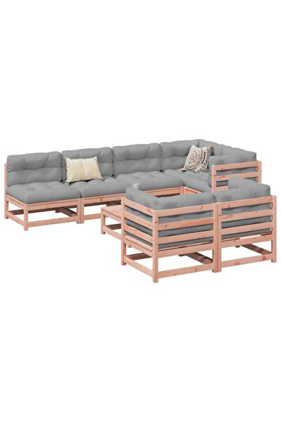 vidaxl Set canapele gradina, 8 piese, lemn masiv brad douglas