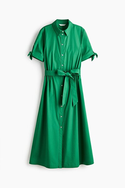 H&M Kısa Kollu Gömlek Elbise