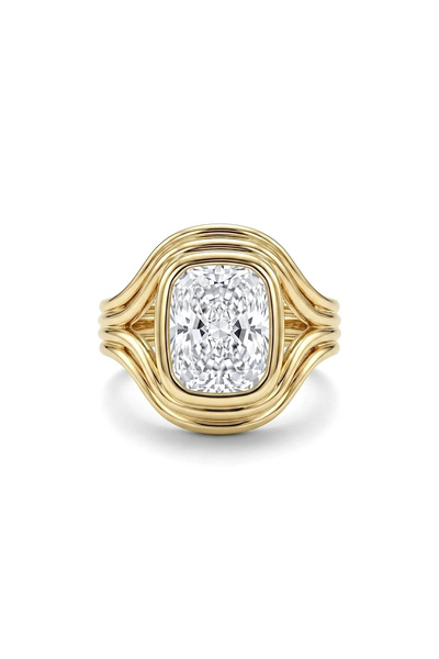 h&b design jewel Çelik Dikdörtgen Taşlı Yüzük