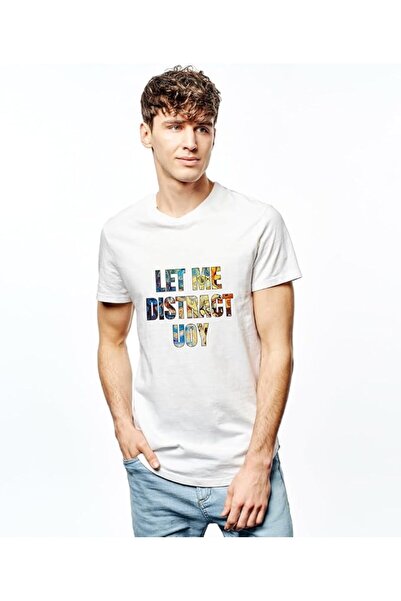 not Unisex Printed Design T-Shirt (Don't Let Me Distract You)| Round Neck - Regular Fit T-shirt