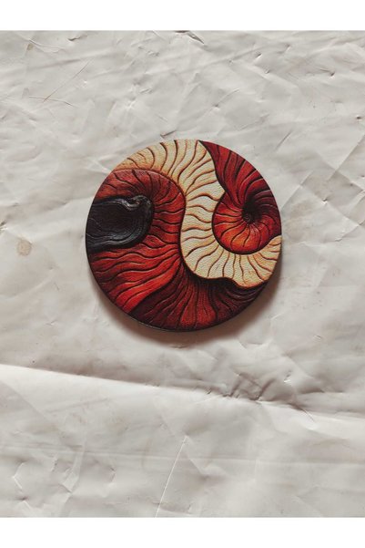 Şımartan Wooden Patterned Uv Printed Mdf Coasters Set of 6 – 9X9 cm Decorative Coasters