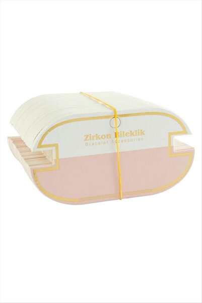 ZERO LAND Muratech Oval Thick Zircon Bracelet Card 100 Pieces - (172515) Pink