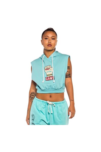 Grimey Womens Sleeveless Hoodie "Day Dreamer Girl" M