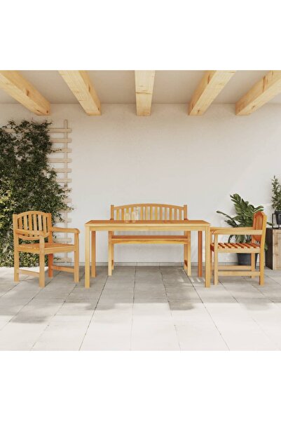 vidaxl Set mobilier pentru gradina, 4 piese, lemn masiv de tec