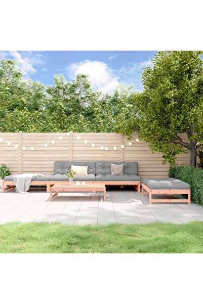 vidaxl Set mobilier relaxare de gradina, 5 piese, lemn masiv douglas