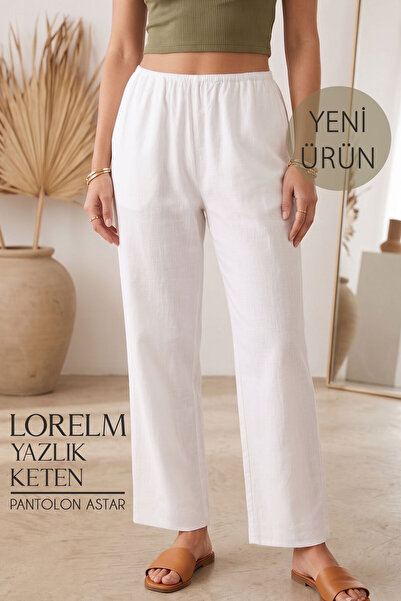 Lorelm Keten Kumaş Pantolon Astarı Keten Pamuk Kumaş Jüpon