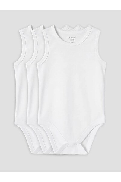 LC Waikiki Crew Neck Baby Girl Snapback Bodysuit 3-Piece Set (S6)