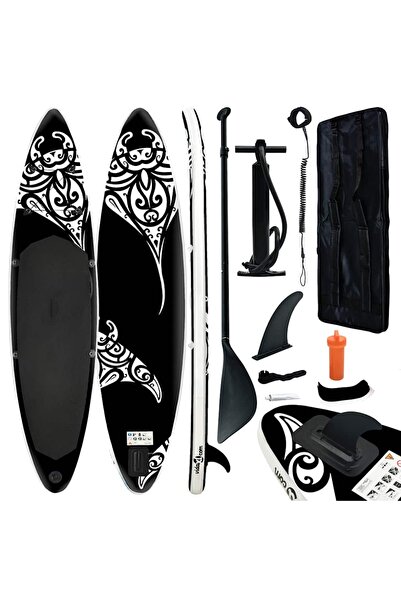 vidaxl Inflatable SUP board set, black, 305x76x15 cm