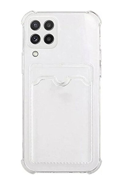 prolysus Samsung Galaxy M33 Uyumlu Kılıf Kartlıklı Şeffaf Yumuşak Silikon Kılıf