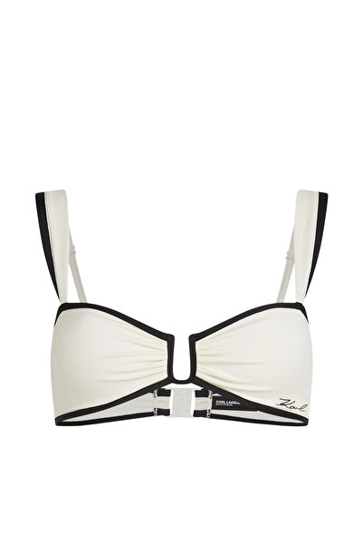 Karl Lagerfeld Γυναικείο Signature Μπικίνι Τοπ Κρεμ B2W46022-B09 Cream