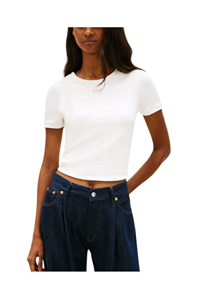 Tommy Hilfiger Γυναικείο Slim T-shirt Λευκό Tommy Jeans DW0DW22284-YBL