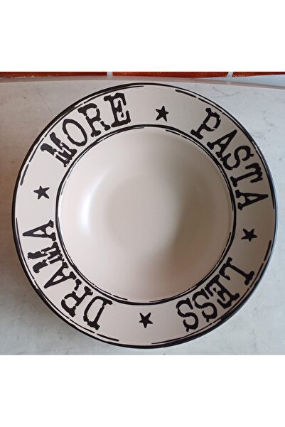 Keramika Pasta Plate with Writing 26 cm