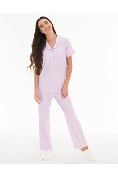 Nayomi Dream Button-Down Short-Sleeve Shirt with Pants