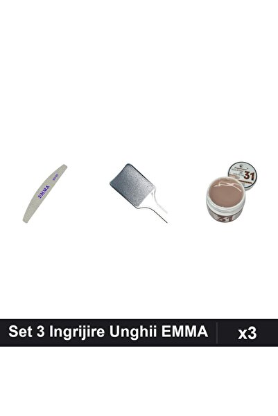 Makeup Set 3 Ingrijire Unghii EMMA, Pila 100/120, Pila Calcaie, Gel Construct...