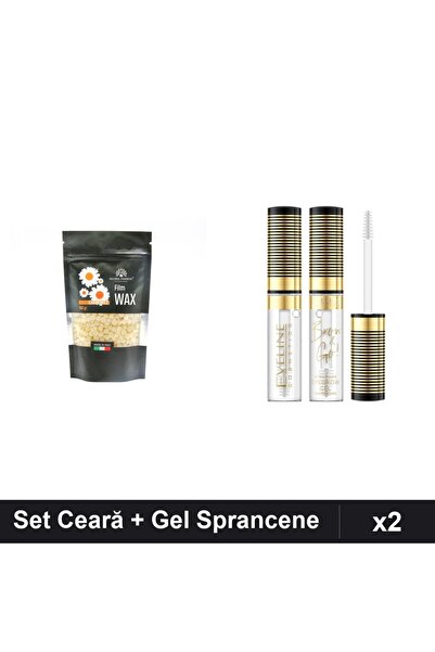 Makeup Set 2 Îngrijire Unghii - Ceară Epilare Musetel 100g + Gel Sprancene Ev...