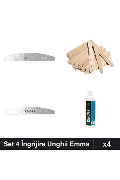 Makeup Set 4 Îngrijire Unghii Emma, 2 Pile Granulatie 80/80 120/150, Spatula ...
