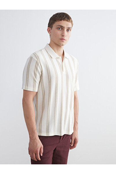 LC Waikiki Tricou pentru bărbați cu guler polo în dungi