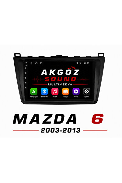 AKGÖZ SOUND MAZDA 6 2003-2013 إطار الوسائط المتعددة 9 بوصة في المقابس