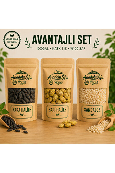 Anadolu Şifa Harput Kara Halile & Sarı Halile & Sandaloz Sakızı Avantajlı Set...