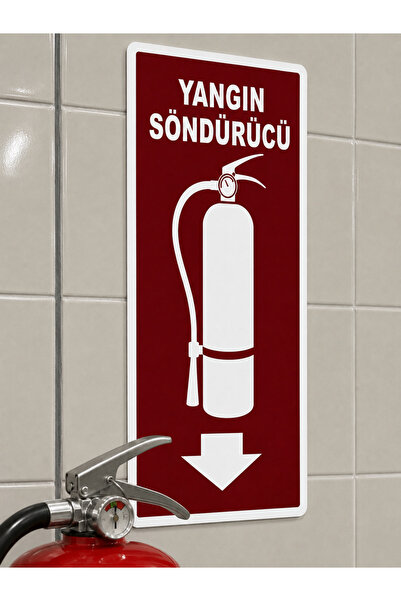 ünalgrup Fire Extinguisher Signage 15X30 cm Pvc Uv Printing Easy Mounting