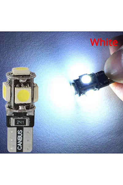 Aftermarket Set 2 Becuri W5W T10 Led 5 Smd Canbus Alb Rece