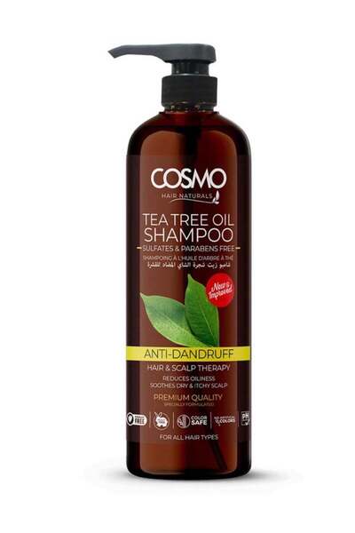 Cosmo Tea Tree Oil Anti-Dandruff Shampoo Sulfate and Paraben Free 1000 ml