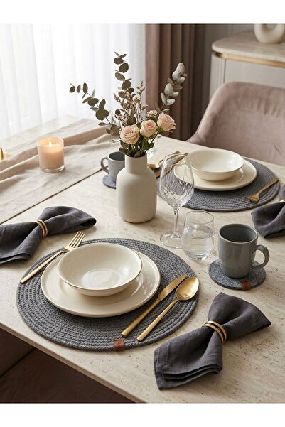 BaGiva Set de 6 piese SUPLA American Service, gri