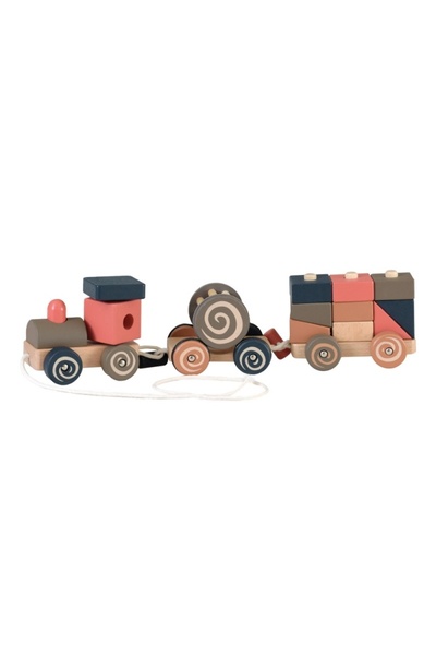 Egmont Toys Pull-along Toy Train with Stacking Blocks,