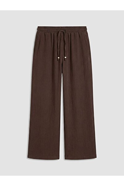 LC Waikiki LCWAIKIKI Classic Beli Lastikli Müslin Kadın Pantolon