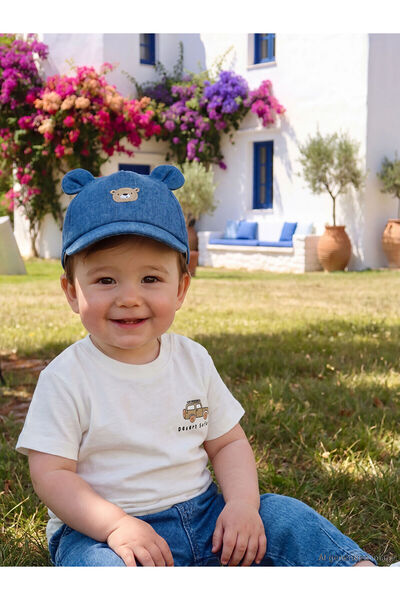 LC Waikiki Trendlucky Baby Boy Cap with Teddy Bear Embroidery