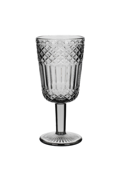Zumzeria Gray Glass 'Squared' Footed Cup 280ml