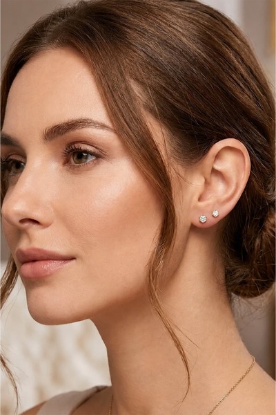 House Of Glix Vion Zircon Stone Minimal Earrings