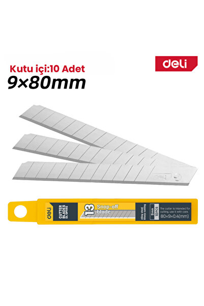 Deli Profesyonel 9mm Maket Bıçağı Yedeği (13’lü) Maket Bıçağı Ucu Seti | 9 mm...