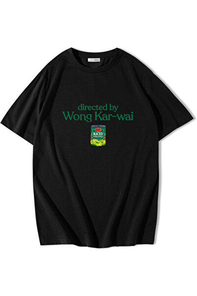 BRZ COLLECTION Tricou Unisex Oversize Regizat de Wong Kar-wai Negru