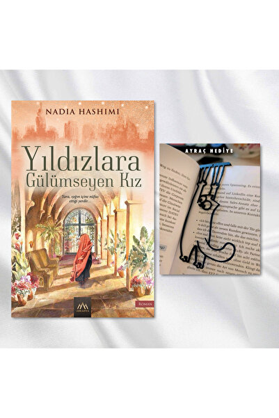 Arkadya Yayınları فتاة تبتسم للنجوم / هدية على شكل علامة كتاب على شكل قطة متأ...