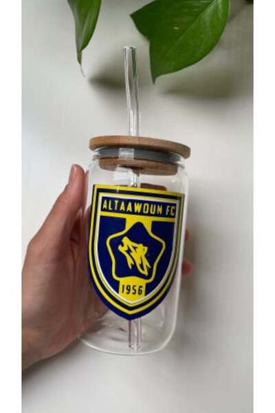 NASAQ Glass cup Al-Taawoun Club logo