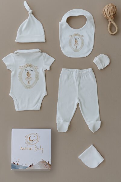 Astral Baby طقم راقصة الباليه مكون من 5 قطع بأكمام قصيرة وياقة، مصنوع من القط...