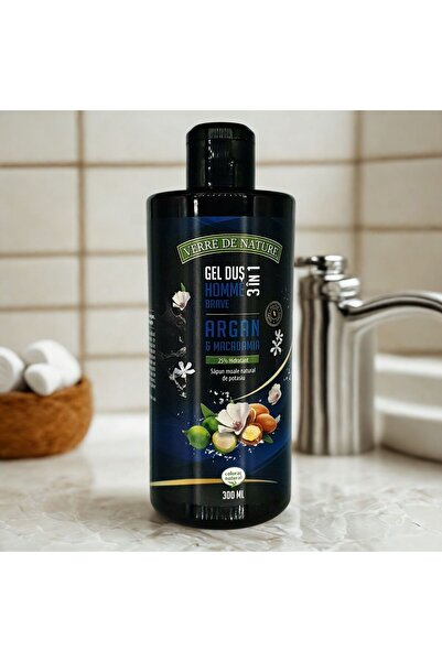 Verre De Nature Gel de dus 3 in 1 Homme Brave cu argan, macadamia si miere 30...