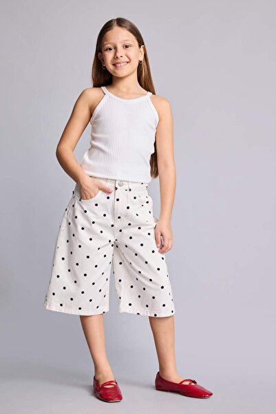 DeFacto Gabardin Kapri Kız Çocuk H6565A826SM