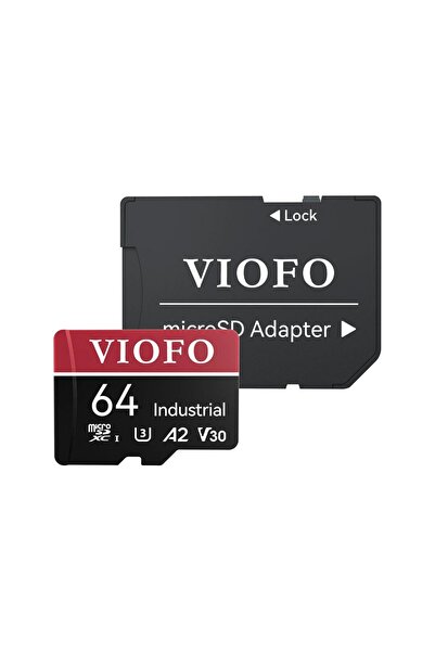 Viofo Card de memorie MicroSDXC Industrial, 64 GB, U3 A2 V30, viteza scriere ...