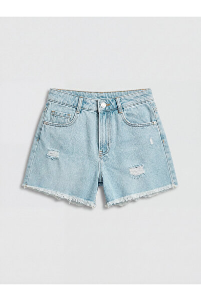 LC Waikiki Șorturi din denim pentru fete cu detalii uzate