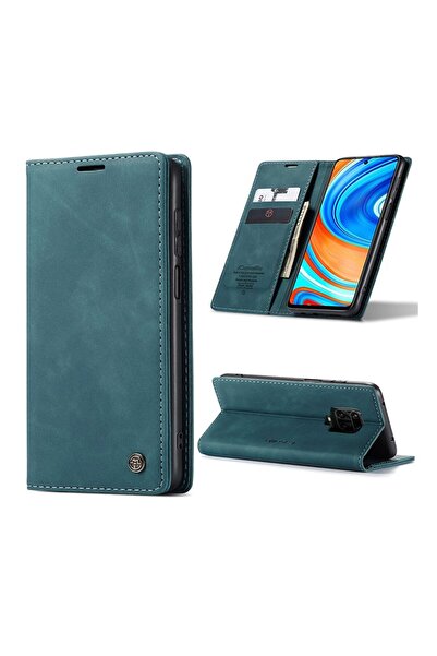 Caseme 013 Retro Θήκη Βιβλίο Green Blue (Xiaomi Redmi Note 9S / 9 Pro)