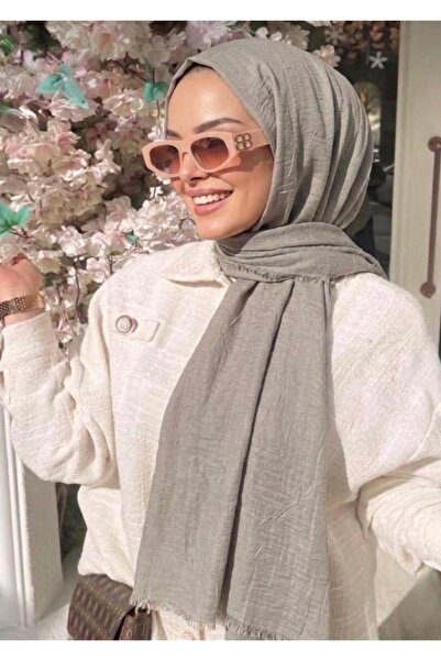 Alse Butik Taş Rengi Bambu Kraş Şal