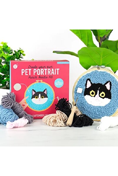 Gift Republic Kit - Pet Portrait Punch Needle Cat