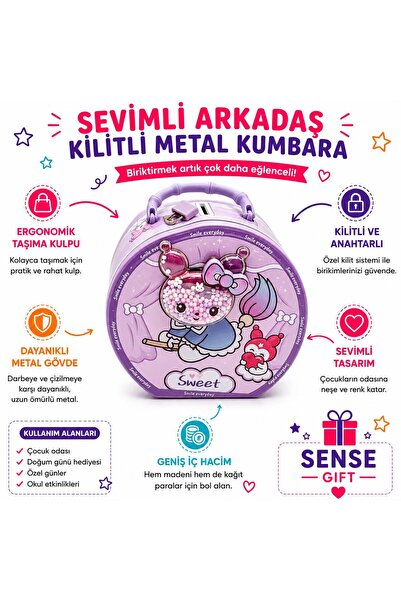 Sense Kilitli Metal Kumbara S-276-C-MO