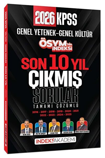 İndeks Akademi 2026 KPSS Genel Yetenek Genel Kültür ÖSYM nin İndeksi Çıkmış S...