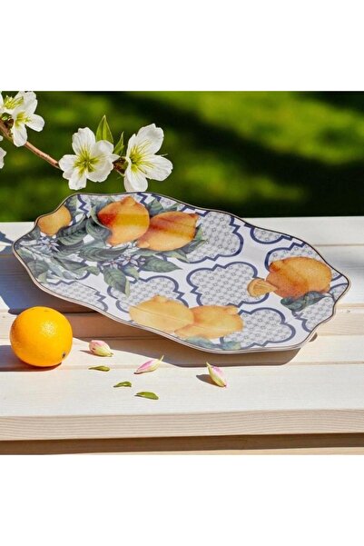 LAMEDORE LEMONS Serisi Büyük Oval Tabak 35 CM